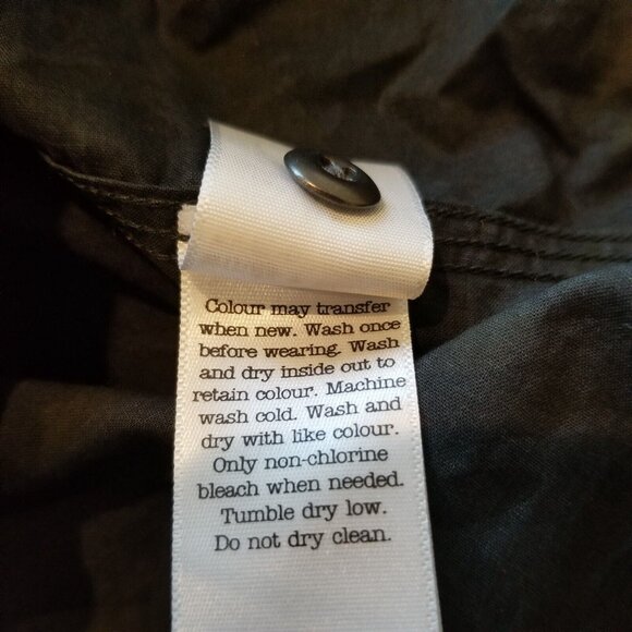 Wings + Horns Men Large Casual Button Up Shirt Pockets Cotton Black Short Sleeve - Picture 7 of 9